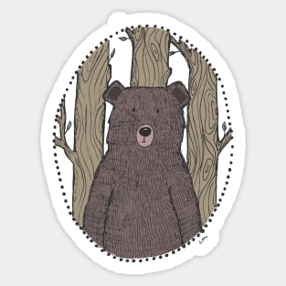 Portrait of a Bear Sticker